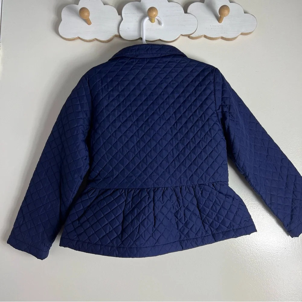 Gymboree Navy‎ Quilted Jacket Girls Size 5/6 Lightweight Zip Up Coat